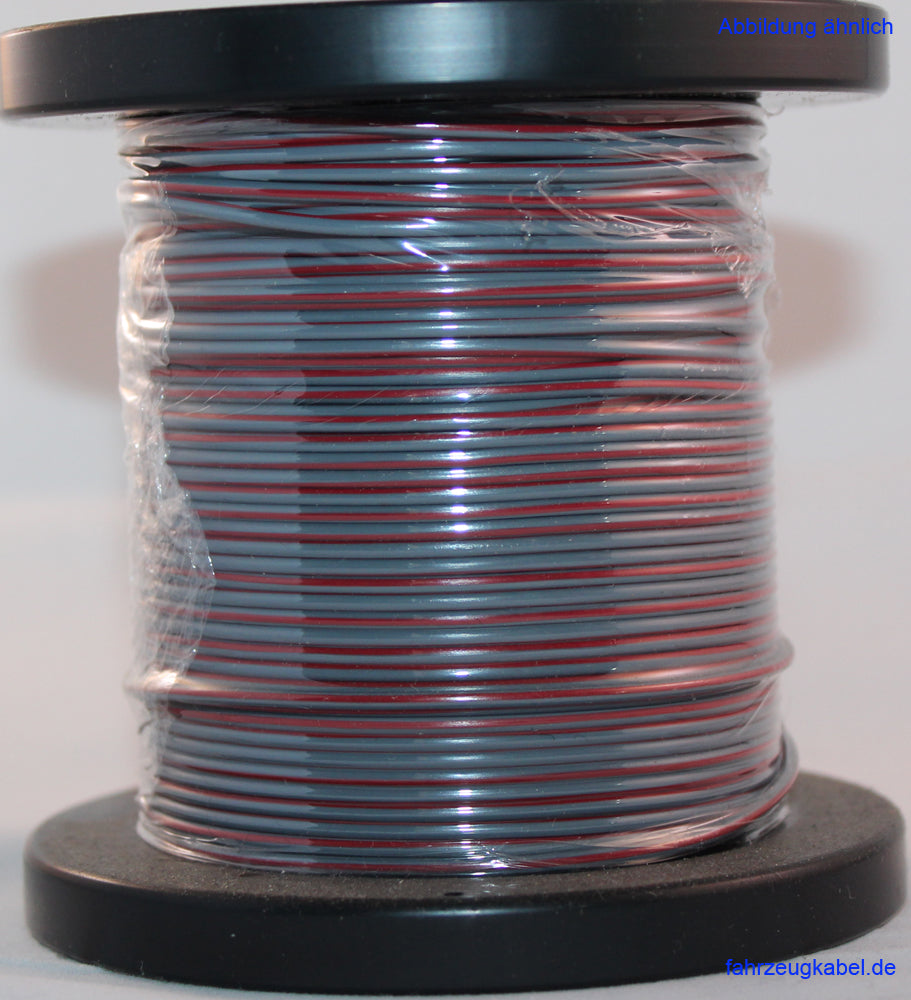 1-100m Led Kabel Zwillingslitze 0,75mm² weiß ummantelt Litze 2